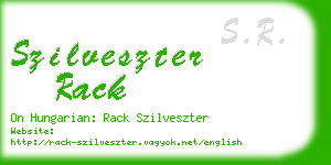 szilveszter rack business card